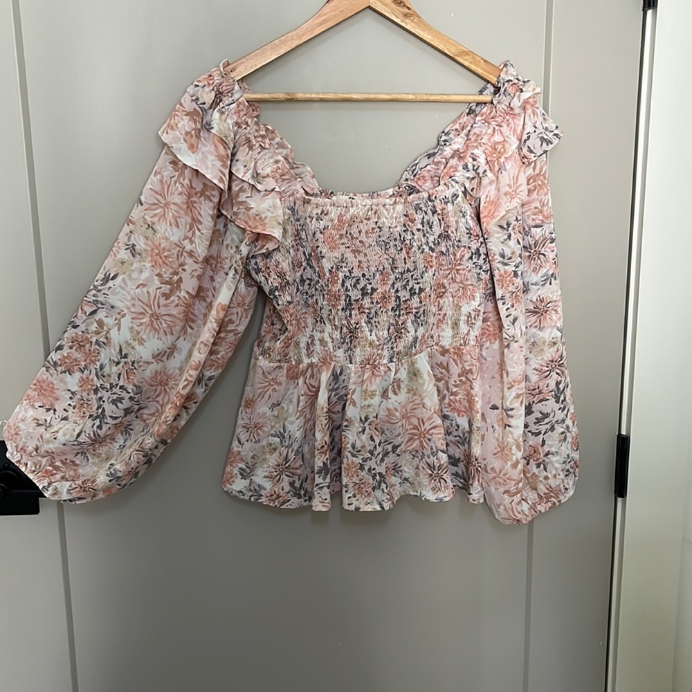Floral Peplum Blouse